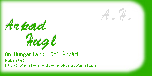 arpad hugl business card