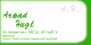 arpad hugl business card